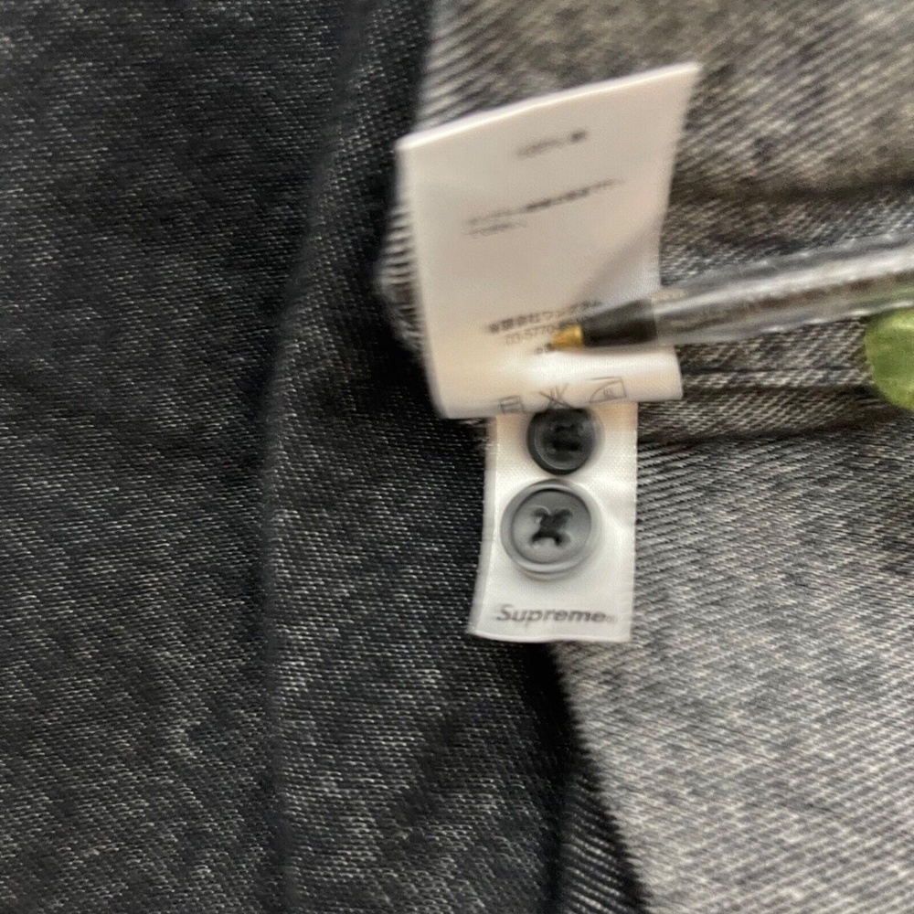 Supreme Men's Shirt Sz L Large Black Button Up Brushed Flannel Cotton NWOT RARE! - Picture 5 of 6